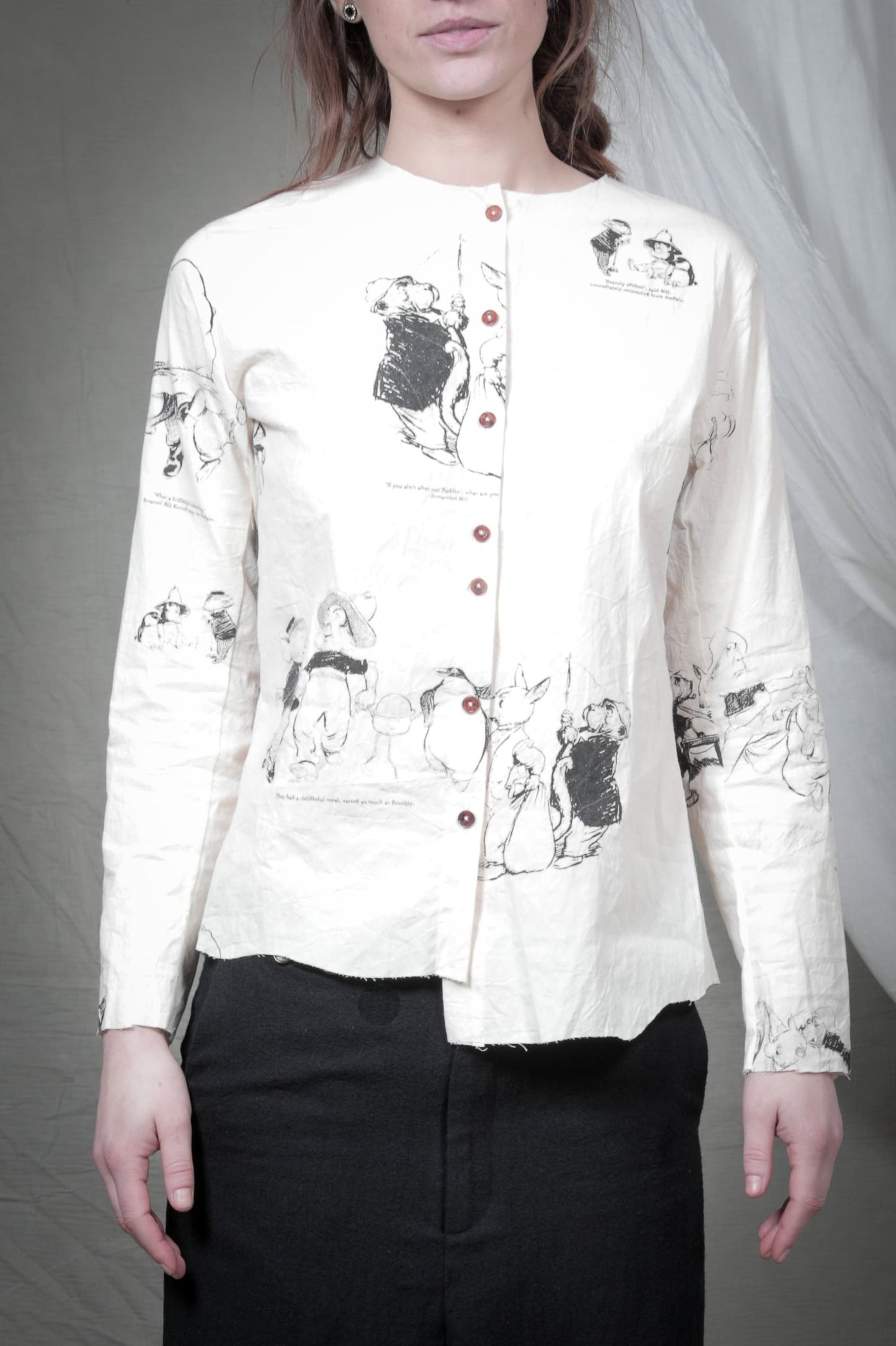 Colarless Shirt by ALEKSANDR MANAMÏS