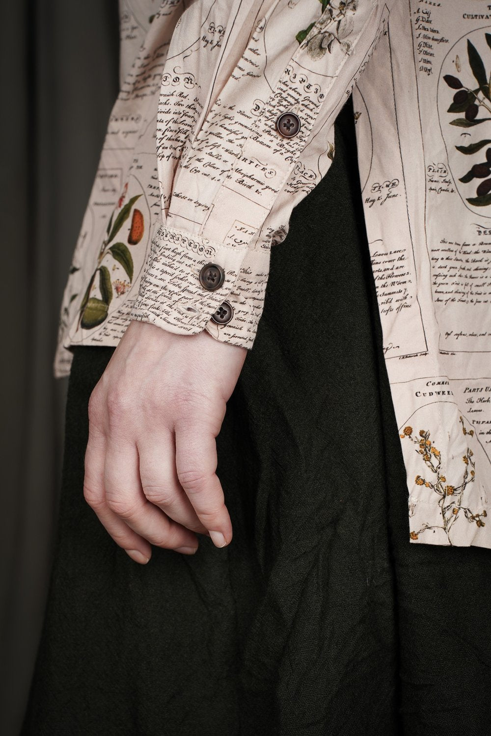 Slit button down shirt - Winter Herbarium