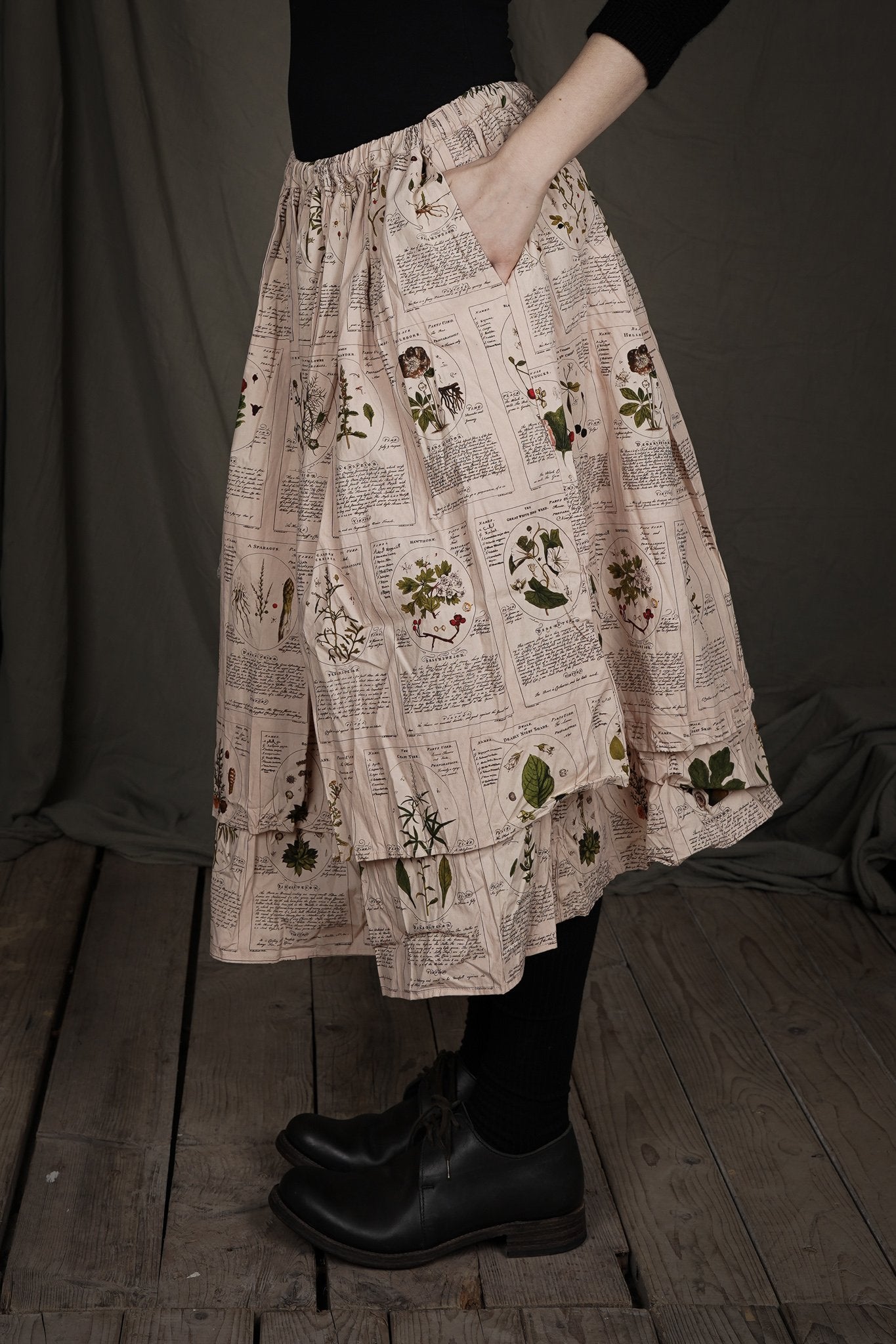 Double Layer Skirt - Winter Herbarium