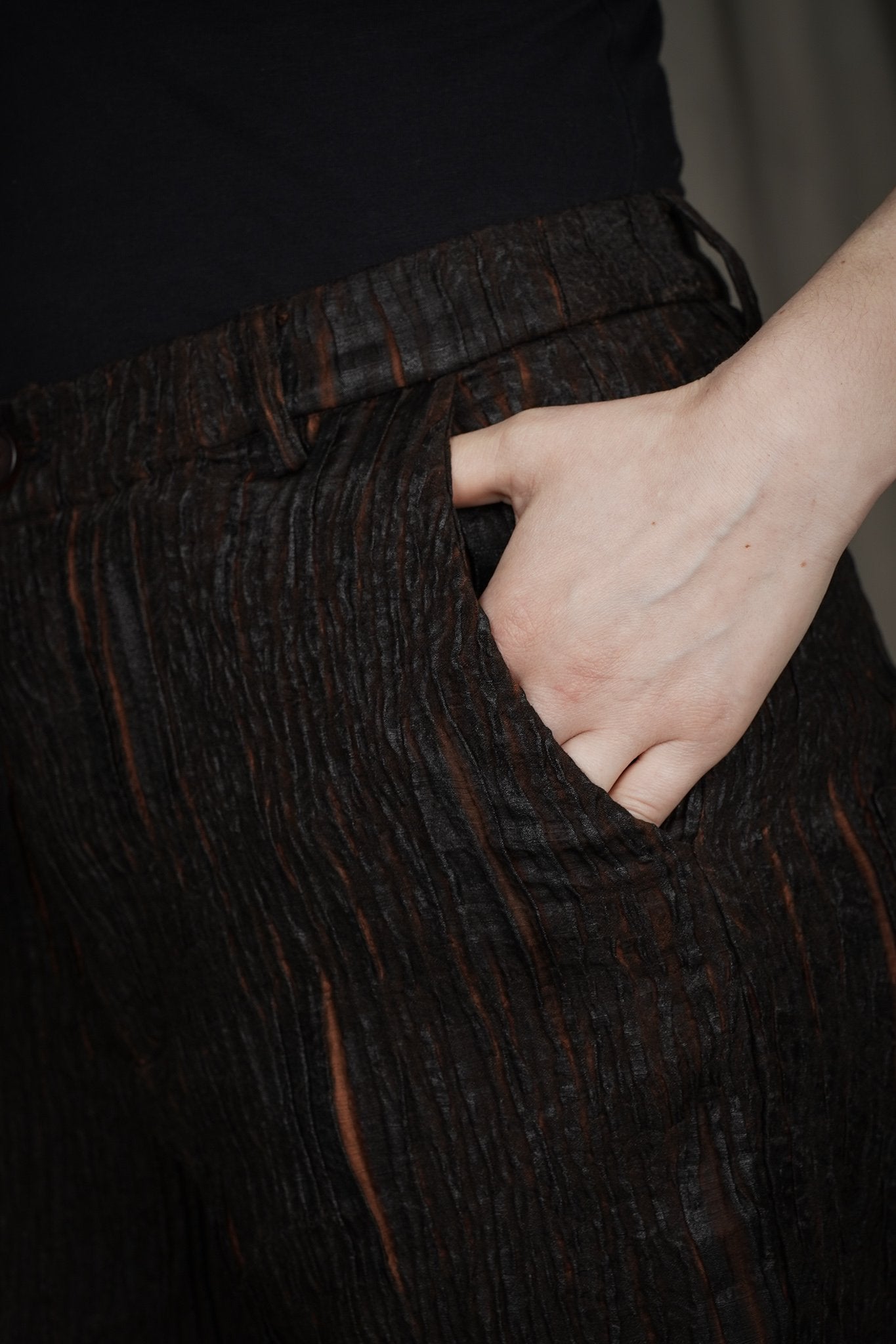 Cropped Trouser - Silk Brown