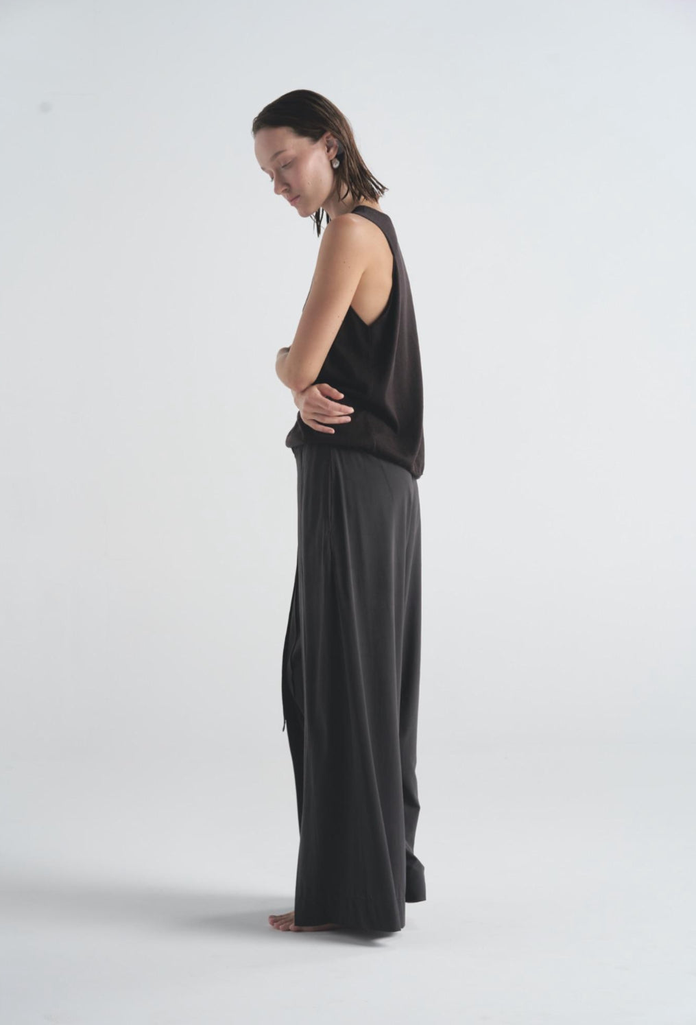 One Shoulder Knit - Chocolate