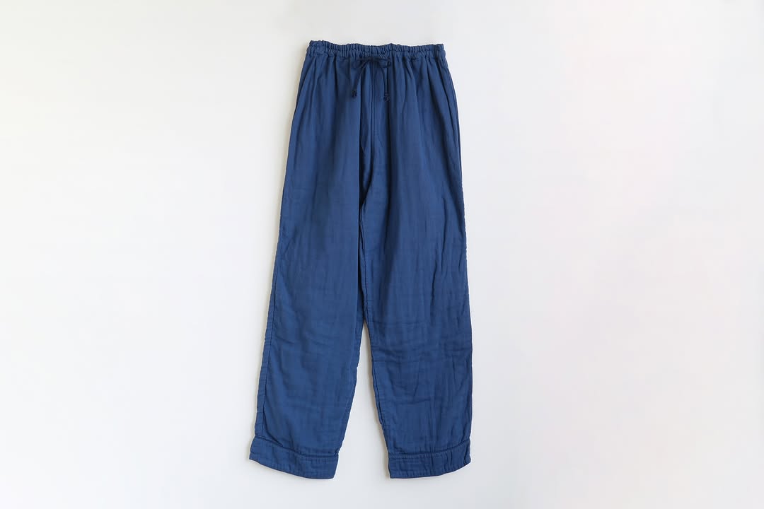 Limited Series 3 Layered Gauze Pajamas Set in Indigo - Medium