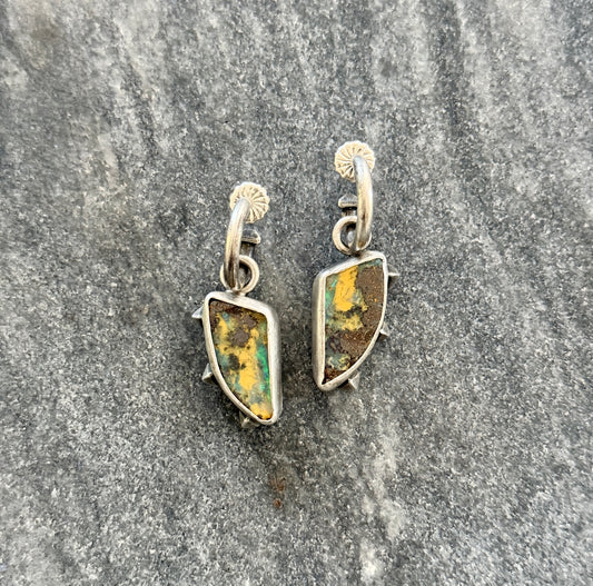 Mini hoop with Australian Opal earrings by Miranda Hicks