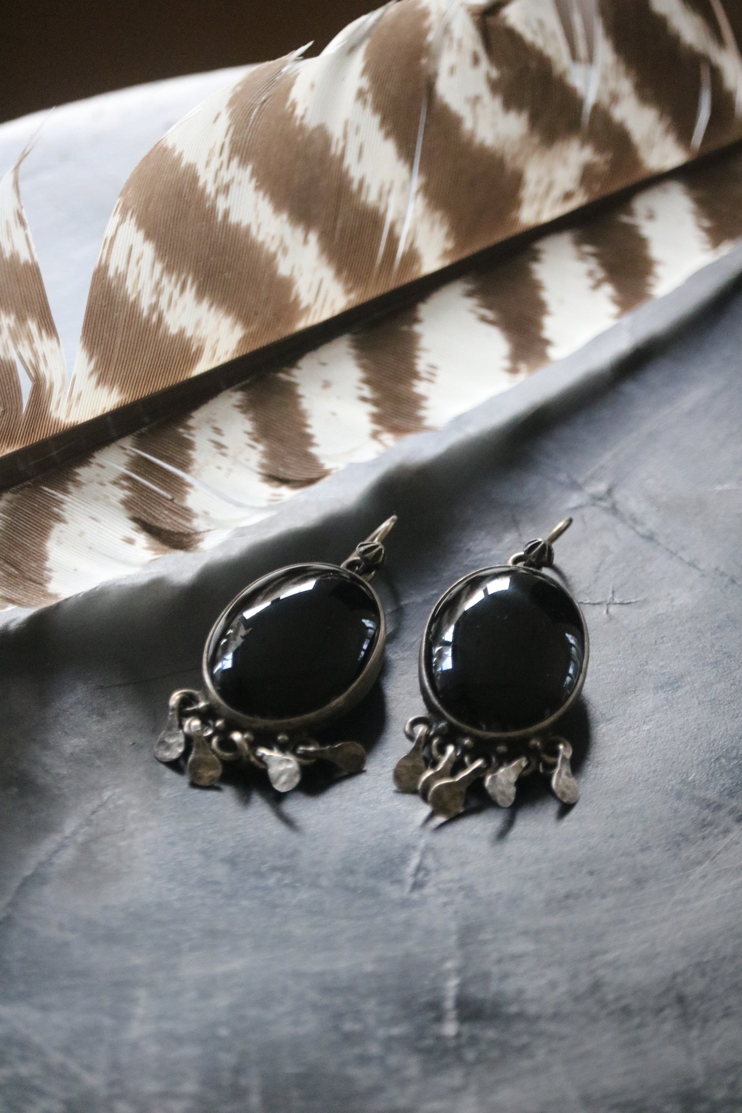 Gypsy fringe earrings by Miranda Hicks
