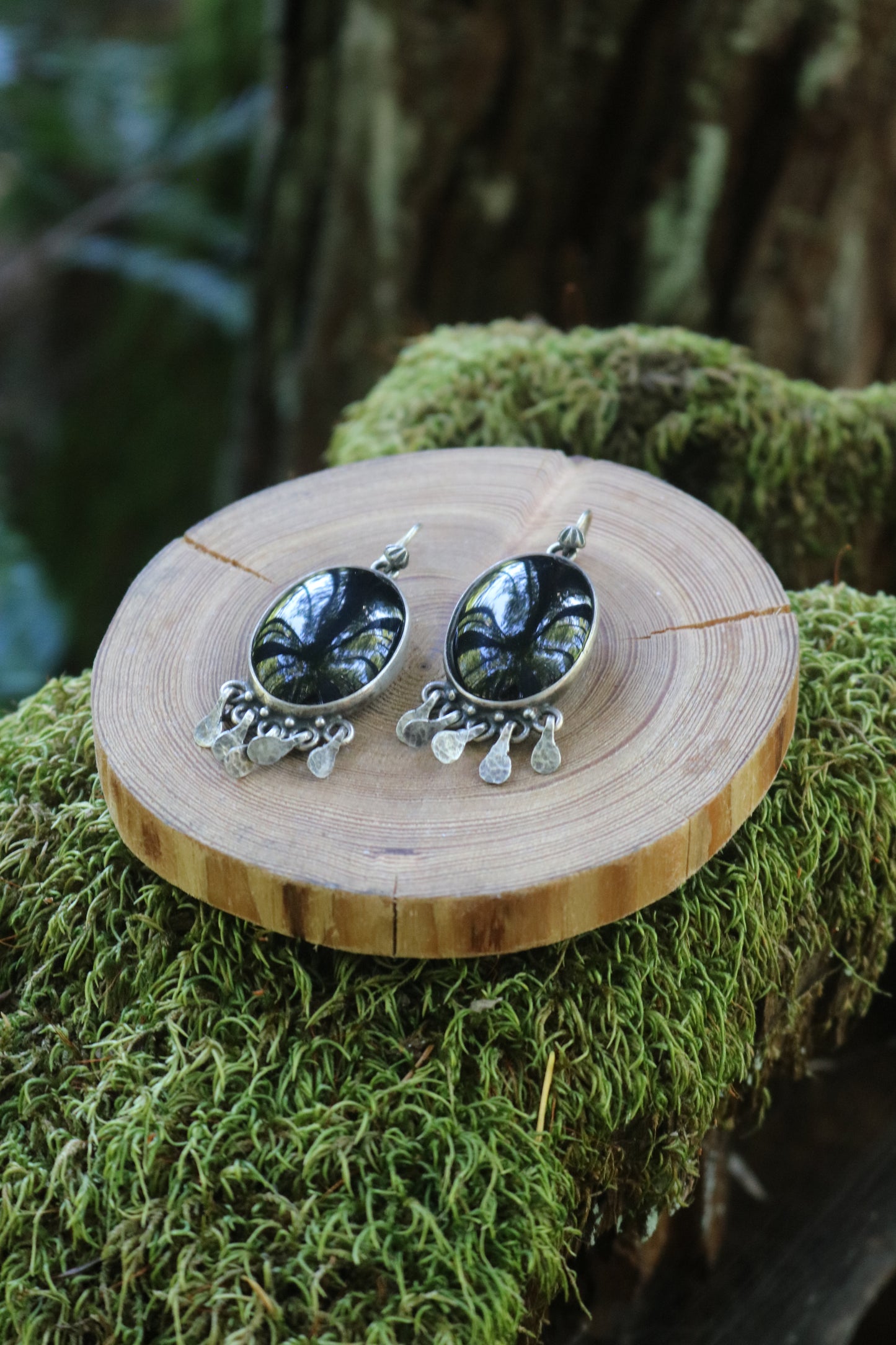 Gypsy fringe earrings by Miranda Hicks