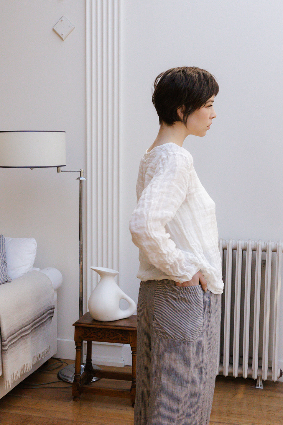 LILLY TOP LIGHT LINEN GAUZE - Size I