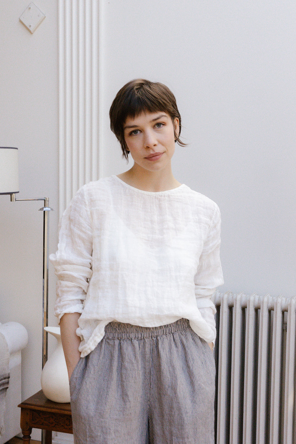 LILLY TOP LIGHT LINEN GAUZE - Size I