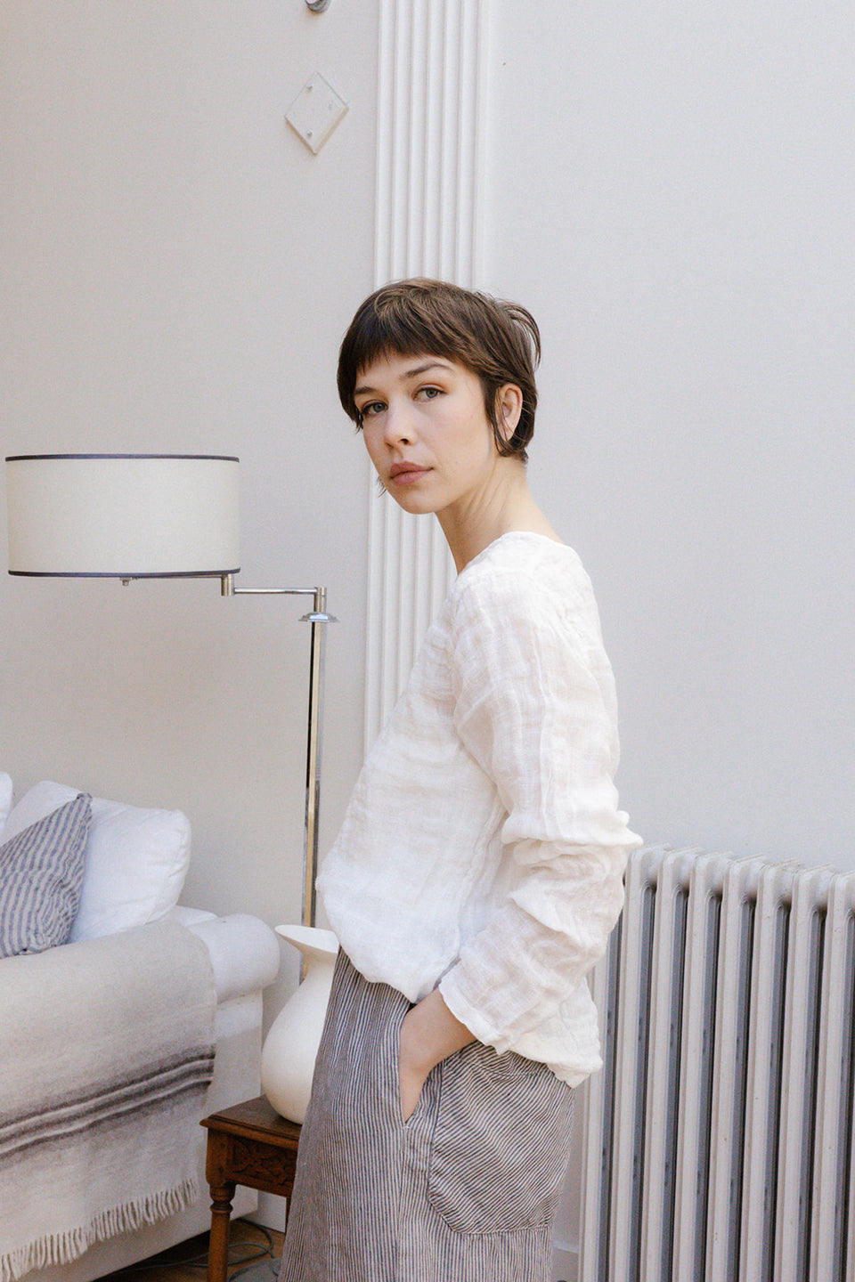 LILLY TOP LIGHT LINEN GAUZE - Size I