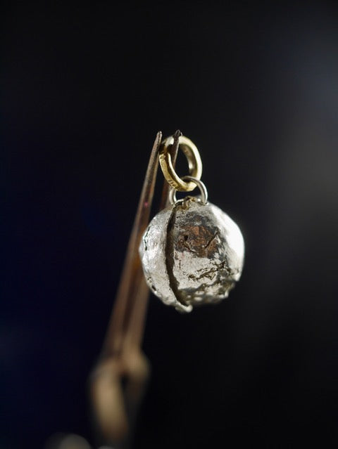 Silver Nutshell with Pearl Pendant/Earring by TACET