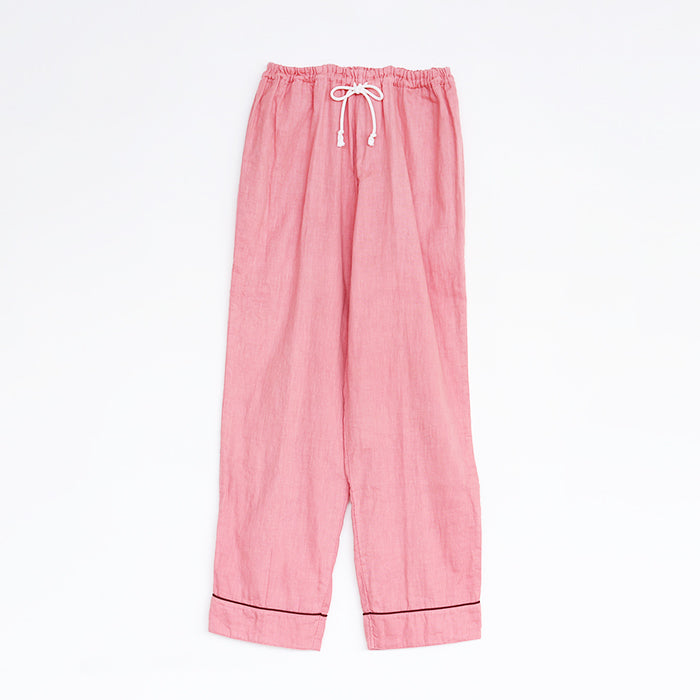 Herbal-dyed 2 Layered Gauze Pajamas Set Coral Pink [Kyo Wazarashi Mensya] - Small