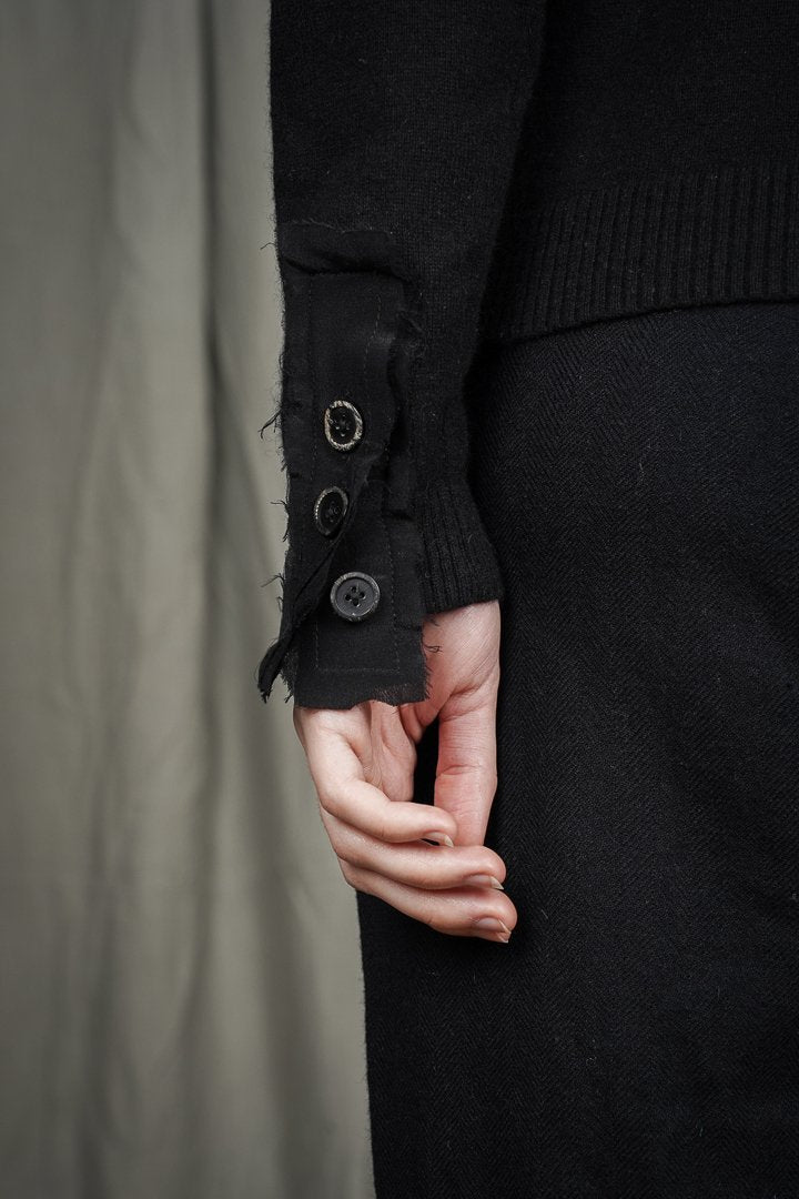PLACKET KNIT CARDIGAN by ALEKSANDR MANAMÏS