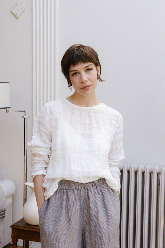 LILLY TOP LIGHT LINEN GAUZE - Size I