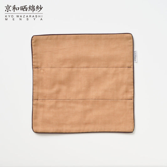 Persimmon-dyed 5 Layered Gauze Hand Towel 25x25cm [Kyo Wazarashi Mensya]